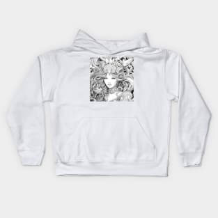 Mesmerizing Hair Medusa Art Kids Hoodie